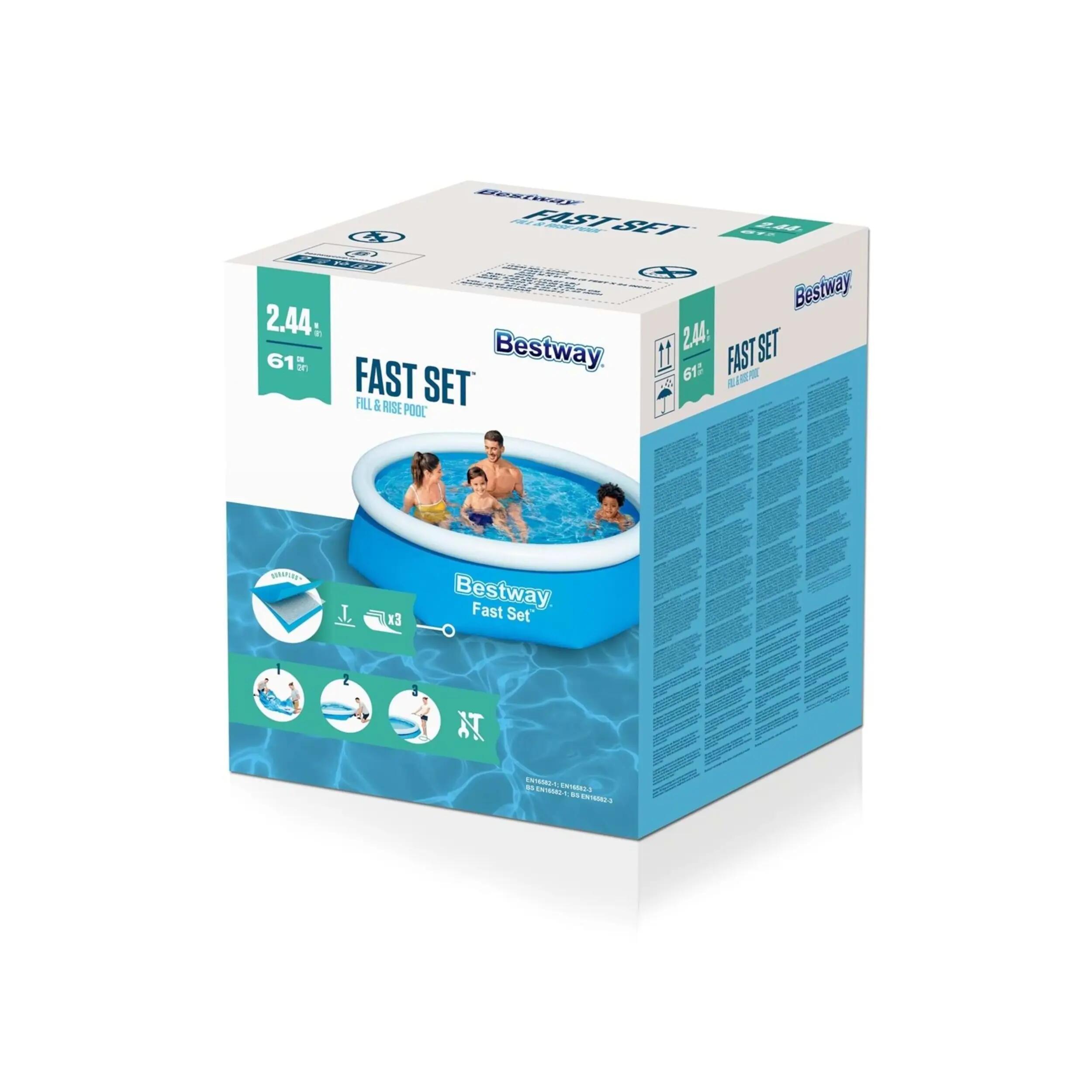 Bestway Büyük Şişme Havuz 2.44 m x 61 cm 57448 3/3