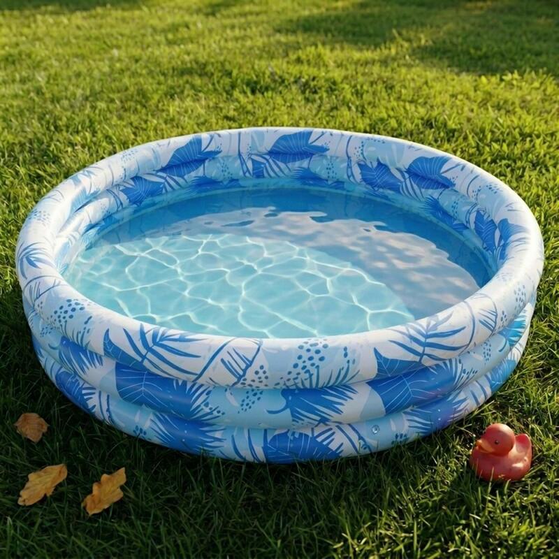 Jilong 3 Halkalı Şişme Çocuk Havuzu 122 cm x 25 cm Mavi 51641