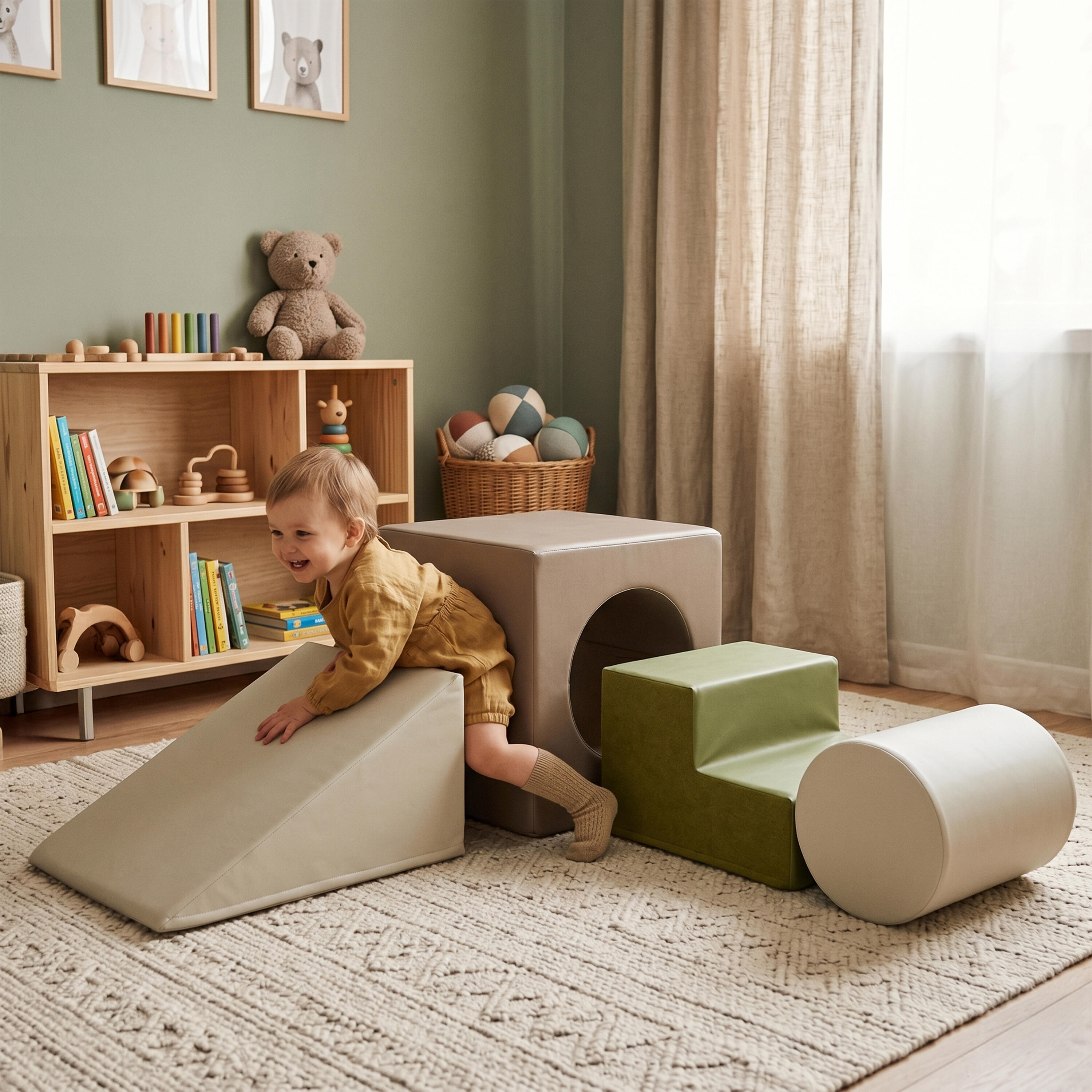 Foam Blokken, Sunny Sasa, 4 stuks, Beige 3/7