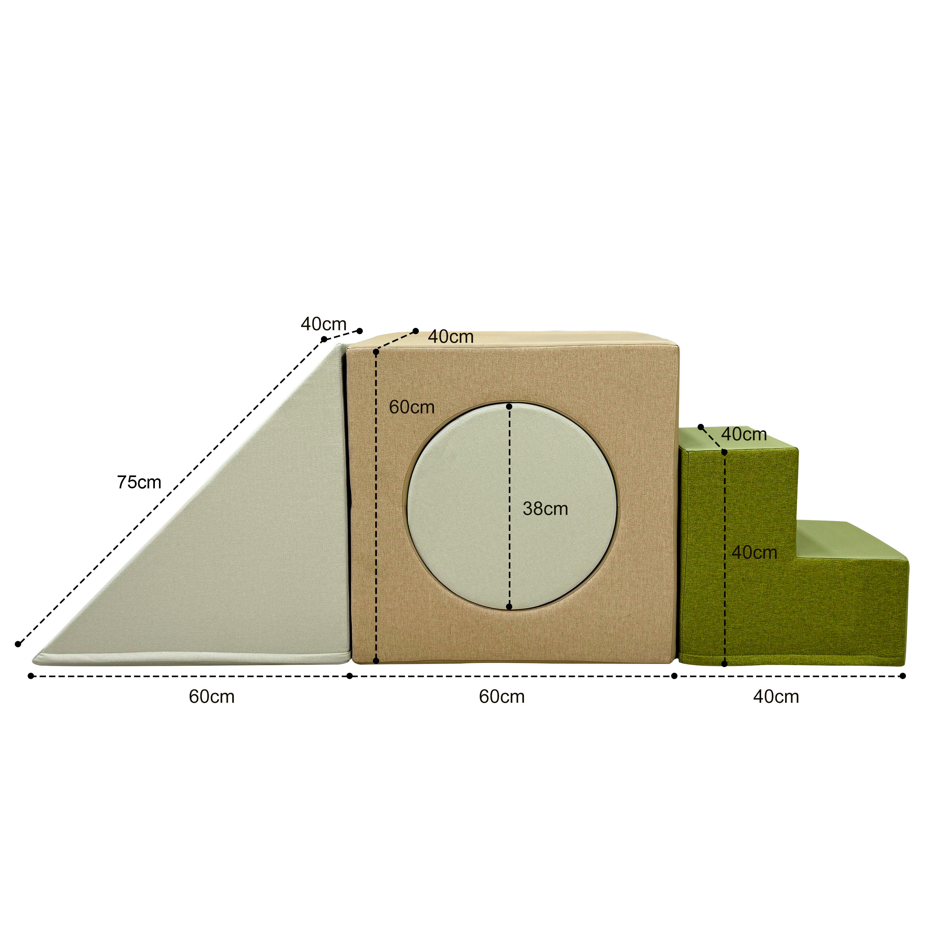 Foam Blokken, Sunny Sasa, 4 stuks, Beige 4/7