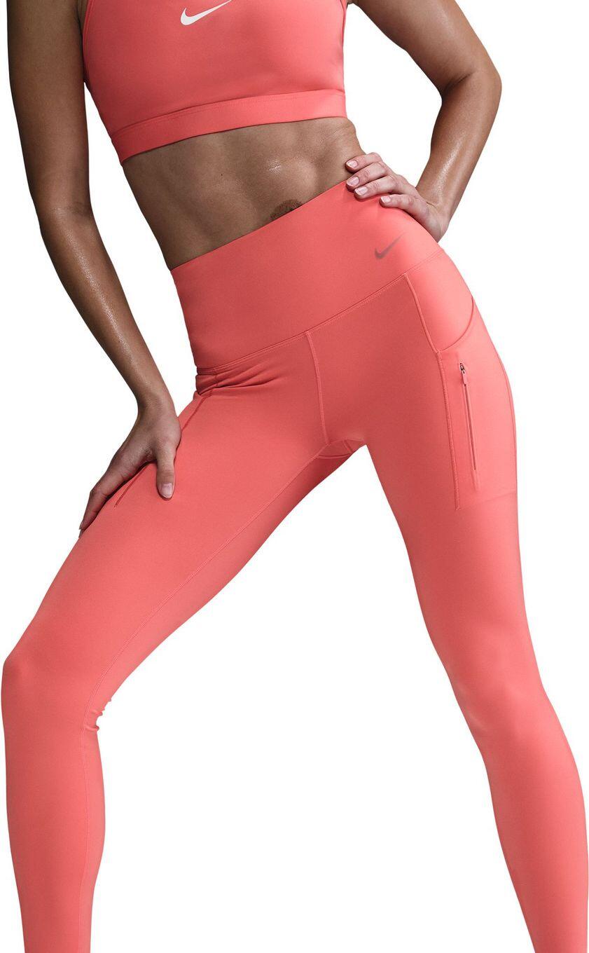 Collant Long Nike Dri-Fit Go High Rise Rose Femme 3/5