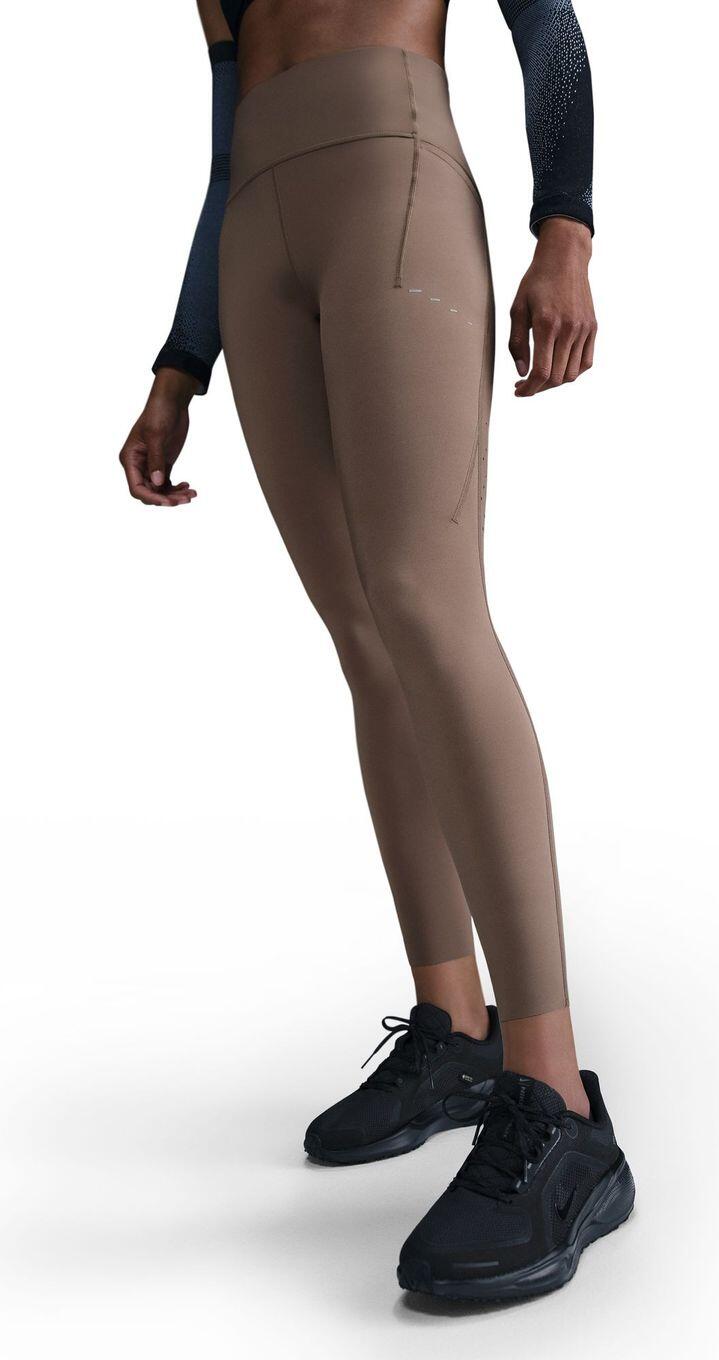 Women's Nike Dri-Fit Swift High Rise Brown 7/8 Tight 3/5