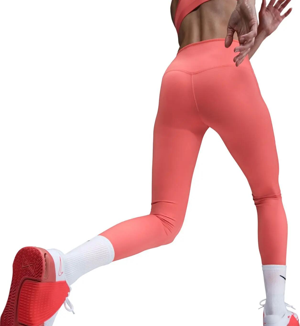Collant Long Nike Dri-Fit Go High Rise Rose Femme 4/5