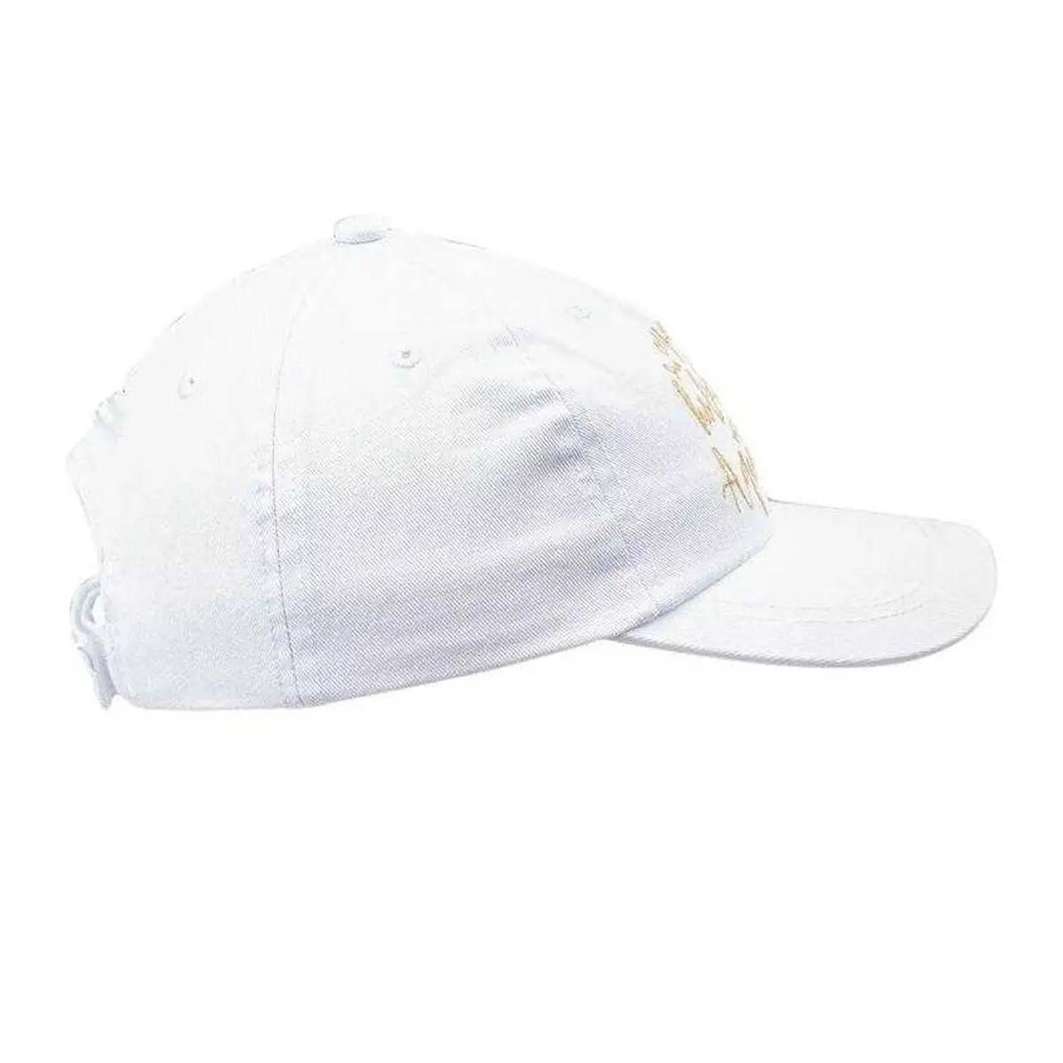 Boné de basebol Carol para crianças e jovens (Branco/dourado) 3/3