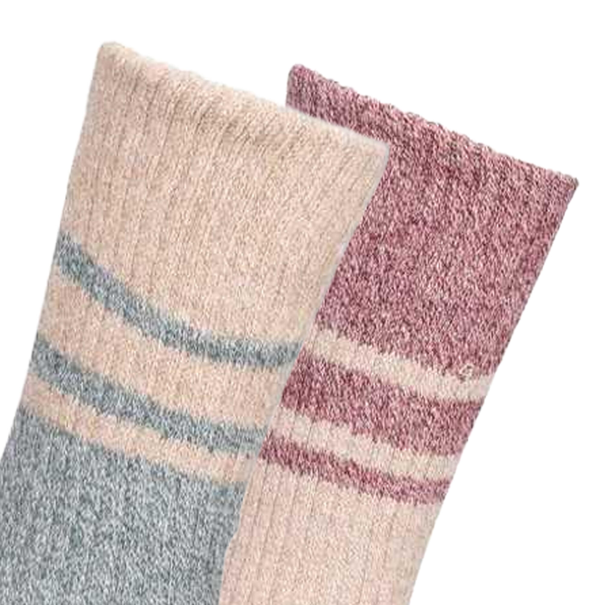 Womens/Ladies Hadley Hiking Boot Socks (2 Pairs) (Spruce Green/Oatmeal) 3/4