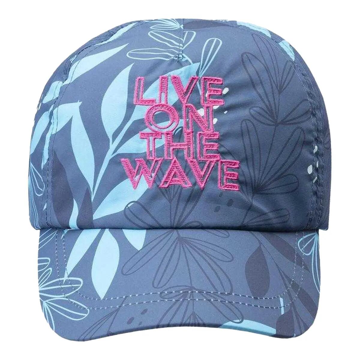 Boné de basebol com estampado de folhas Karrat para crianças/jovens (Azul) 2/4