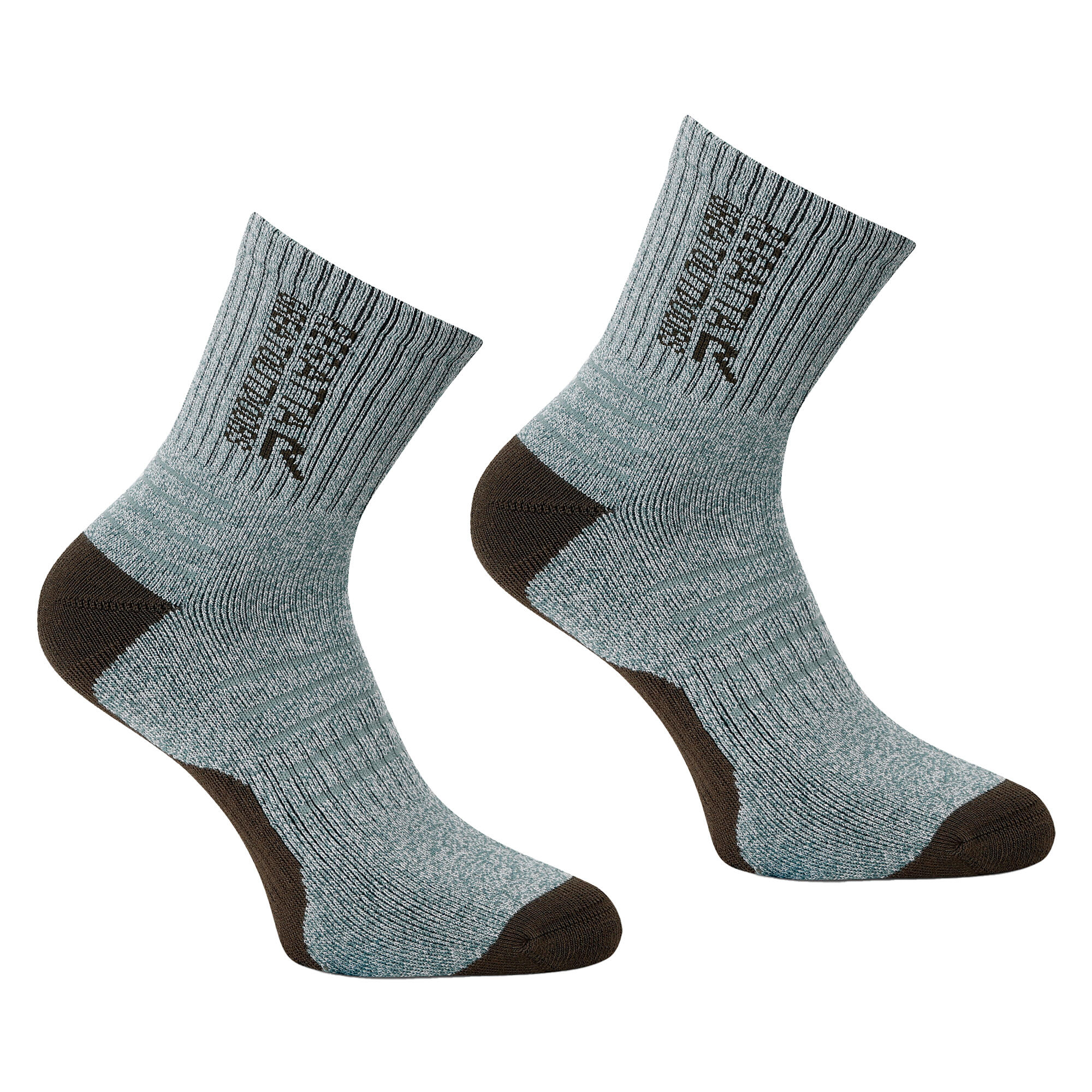 Socken für , Bambus Damen Fichtengrün/Nebelgrau 2/4