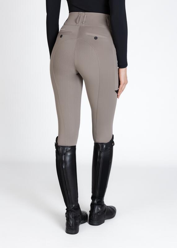 Leggings Pantalón Mujer Equitación Maximilian Tech Full Grip Topo 2/6