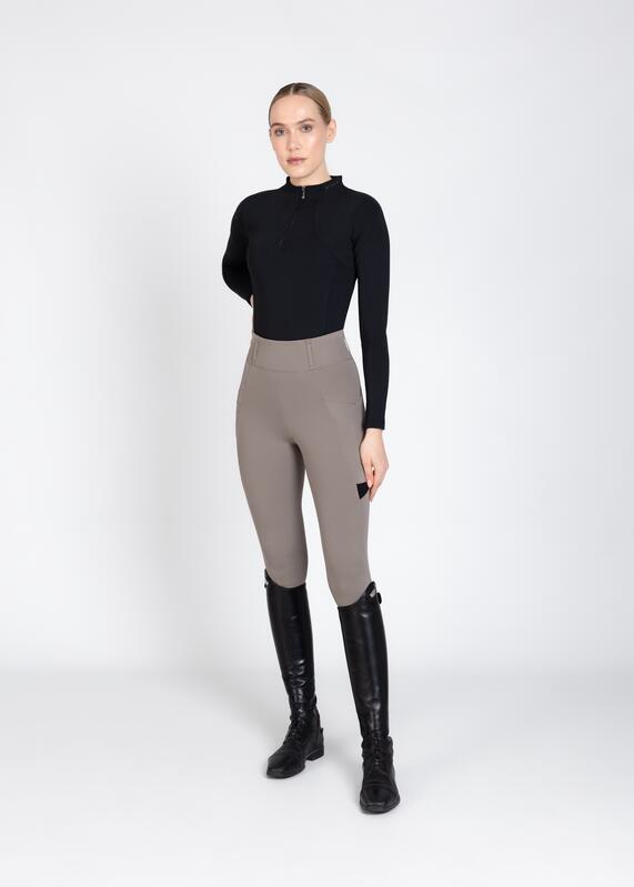 Leggings Pantalón Mujer Equitación Maximilian Tech Full Grip Topo 5/6