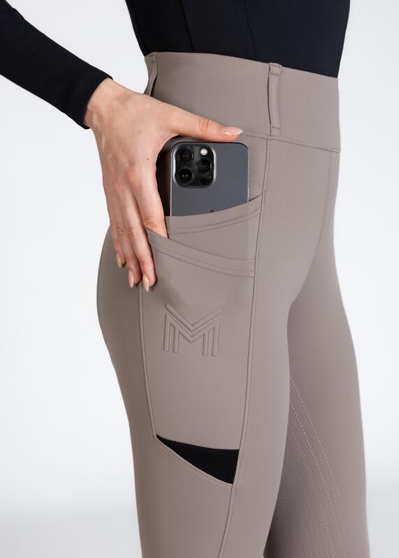 Leggings Pantalón Mujer Equitación Maximilian Tech Full Grip Topo 4/6