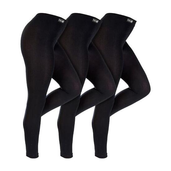 THMO - 3 Paires Femme Leggings Hiver | Chaud Doublé Polaire Sans Pied
