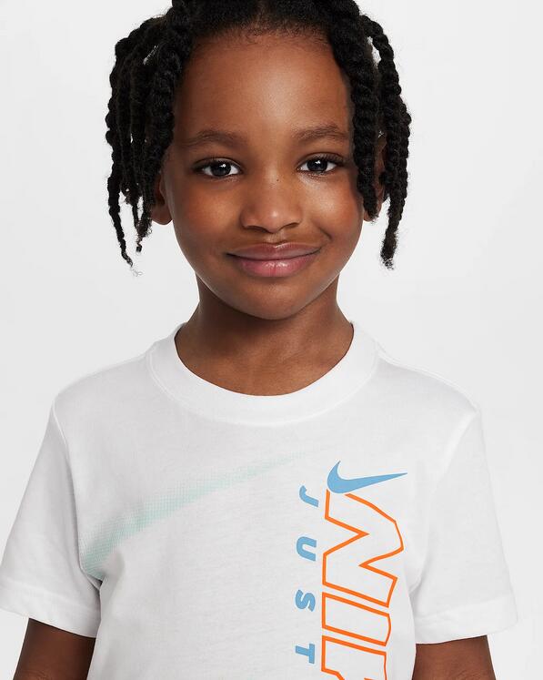 Completo bambino nike rhythm tee set - bianco/arancio 4/7