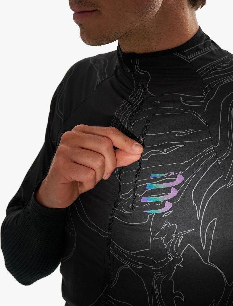 Casaco Compressport Hurricane Windproof Preto 3/4