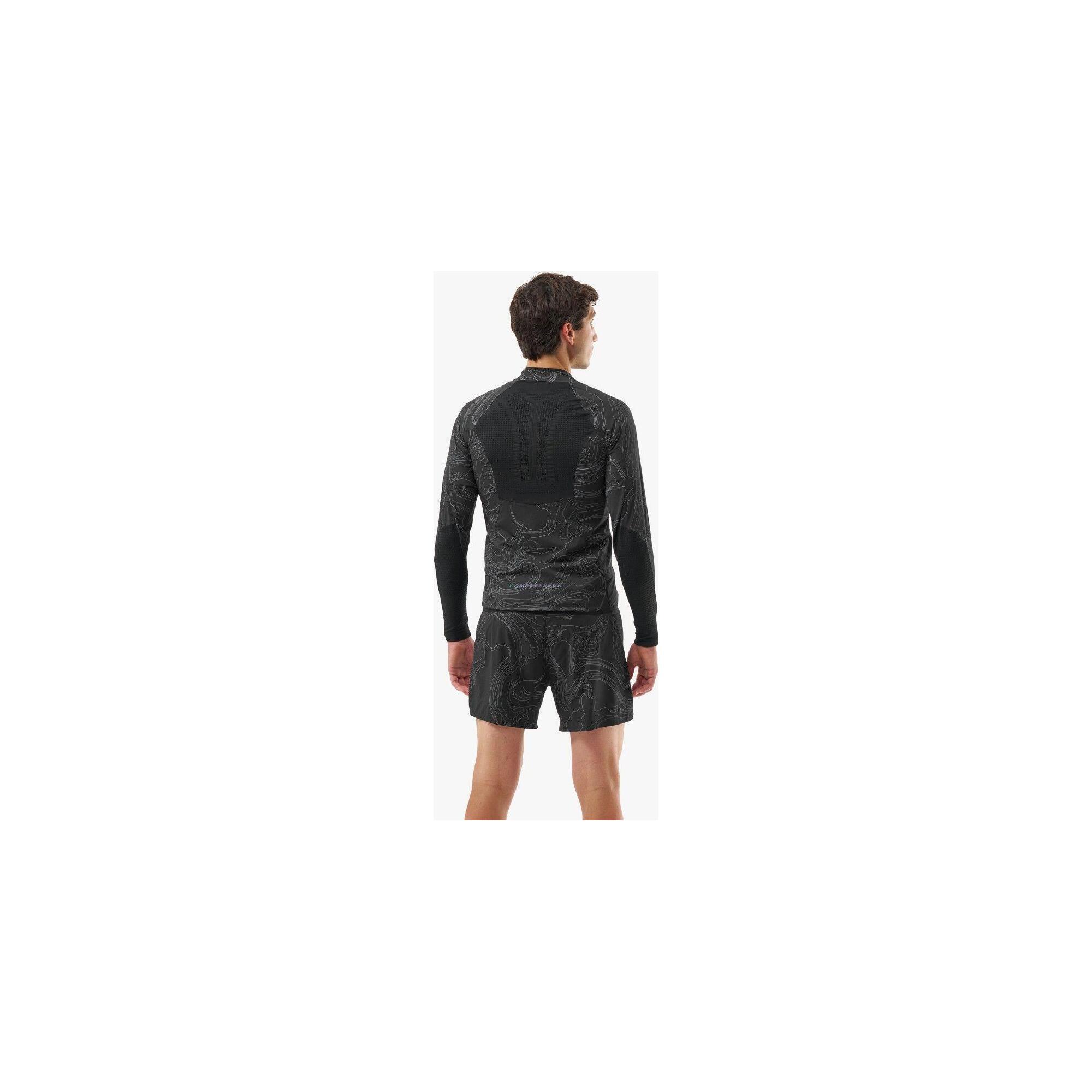Tricou alergare cs00006115 cu mânecă lungă negru bărbătesc