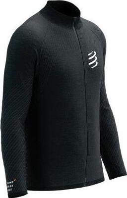 Compressport seamless zip sweatshirt hoodie black