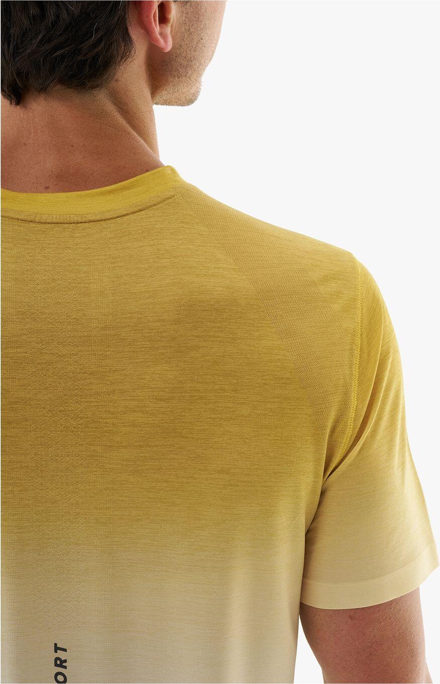Heren Compressport Performance Yellow Grey Short Sleeved Jersey 3/4