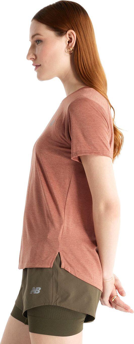 Maillot manches courtes New Balance Athletics Rouge Femme 2/7