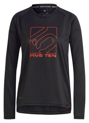 Maillot Manches Longues Adidas Five Ten Femme Noir/Rouge 7/7