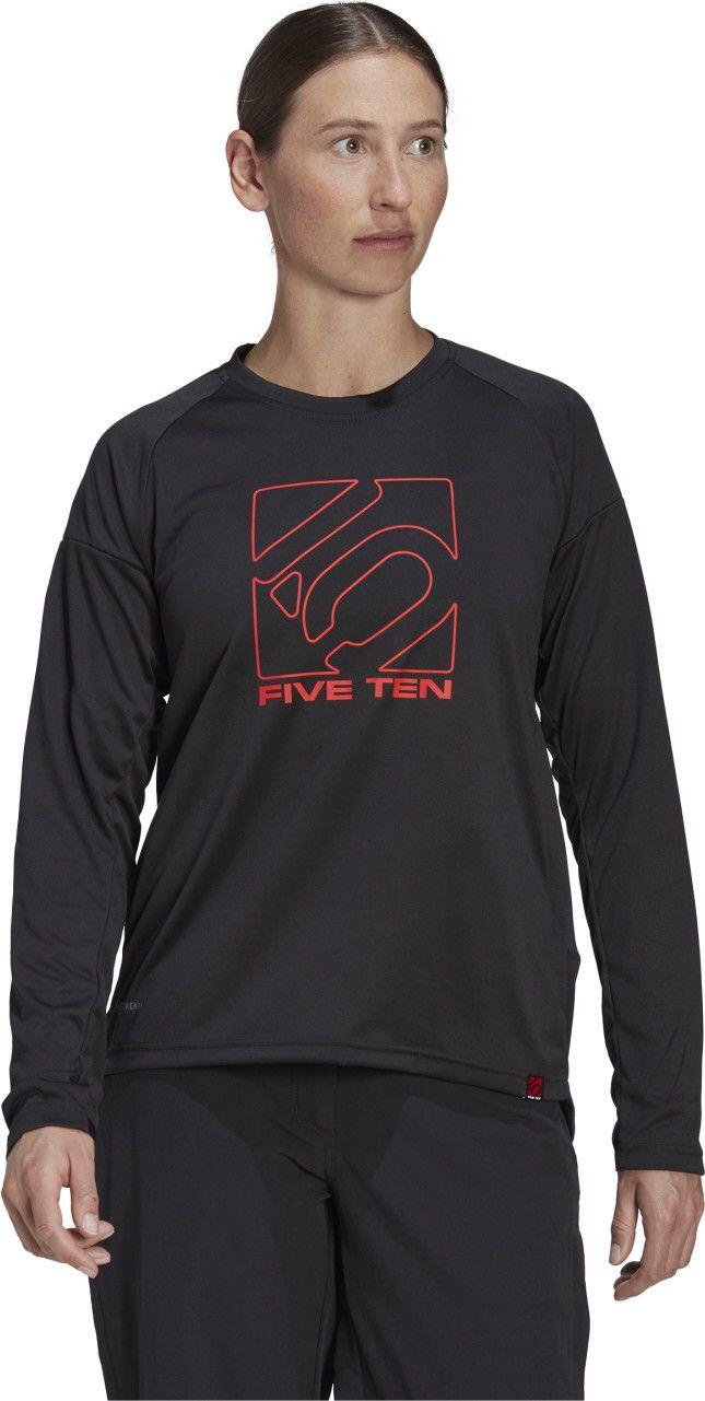 Maillot Manches Longues Adidas Five Ten Femme Noir/Rouge 4/7