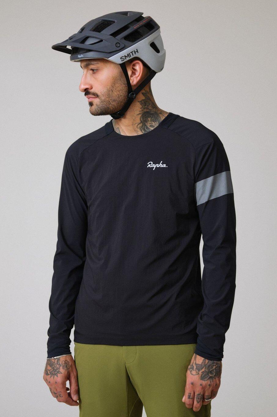 Rapha Trail Windblock Maglia a maniche lunghe da MTB Nero/Grigio 6/6