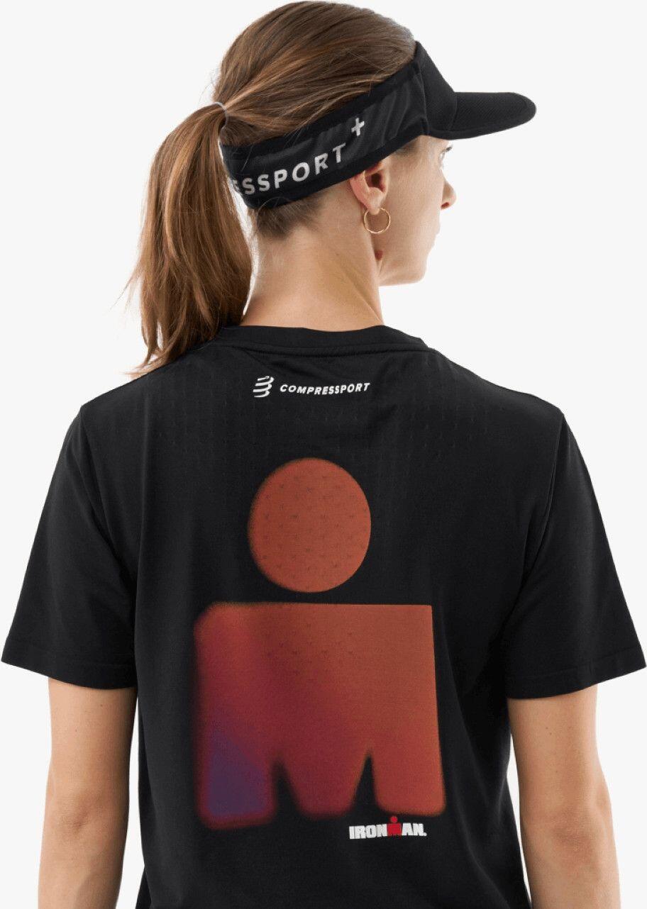 Damescompressport training Ironman 2025 Wit shirt met korte mouwen 3/7
