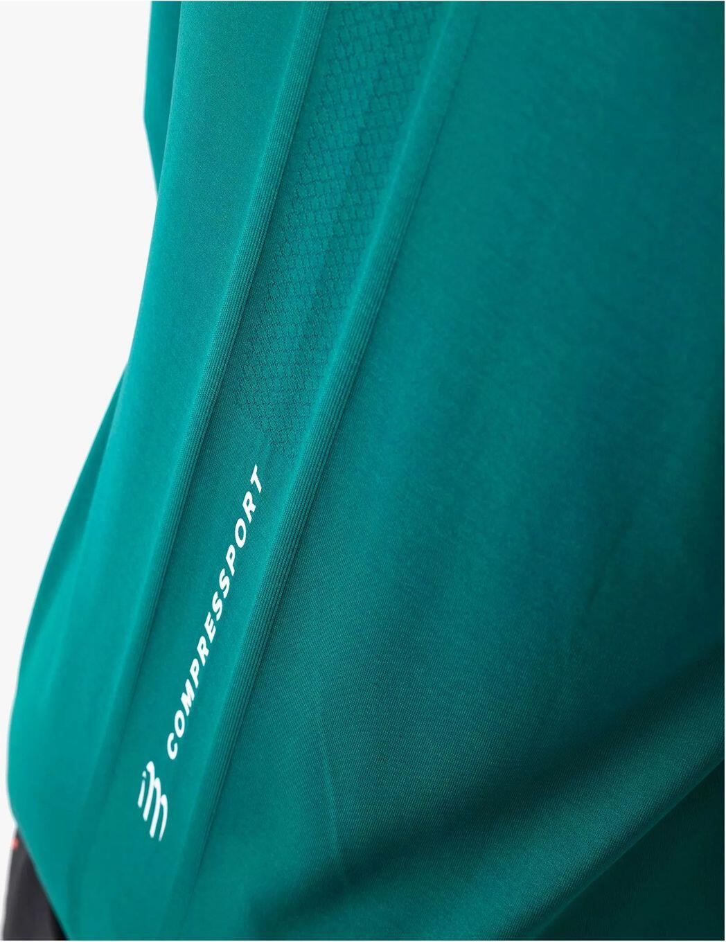 Maglia a maniche lunghe Compressport Performance Verde Scuro 3/4