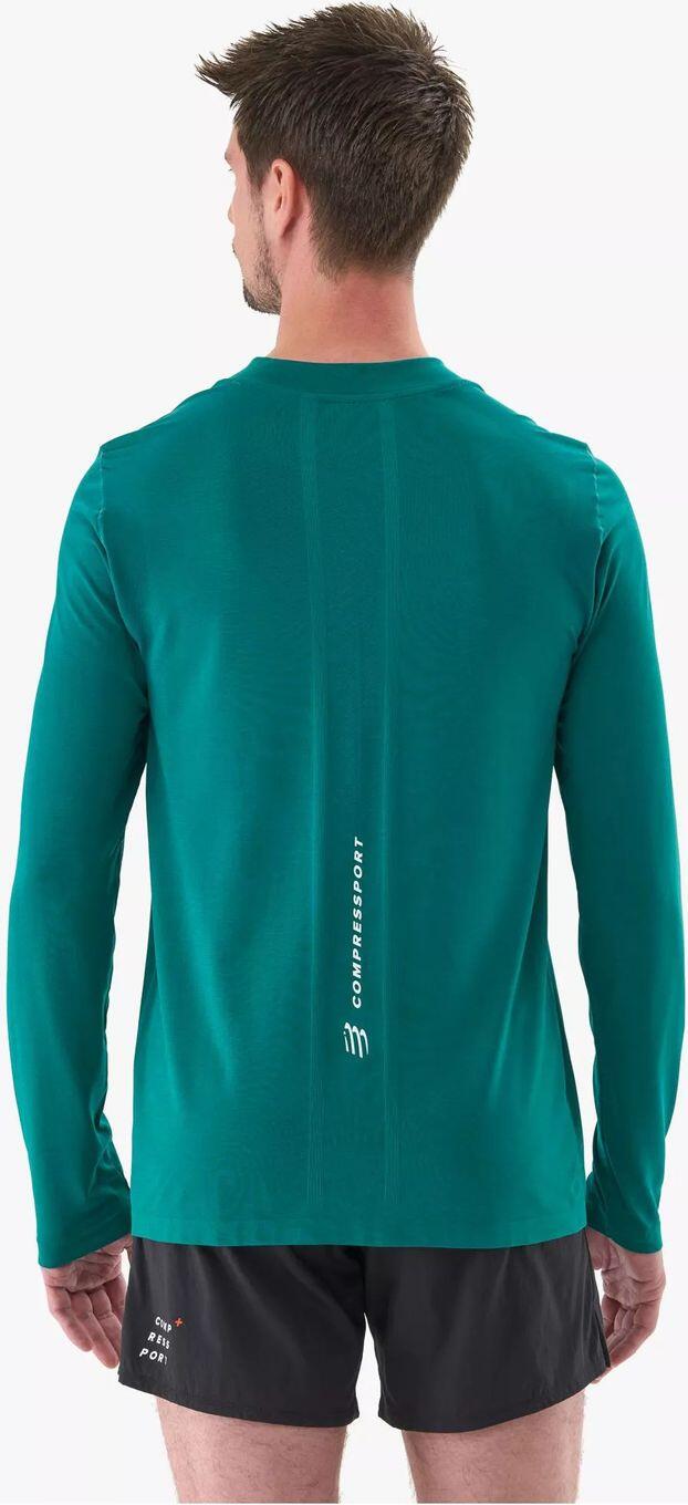 Maglia a maniche lunghe Compressport Performance Verde Scuro 2/4