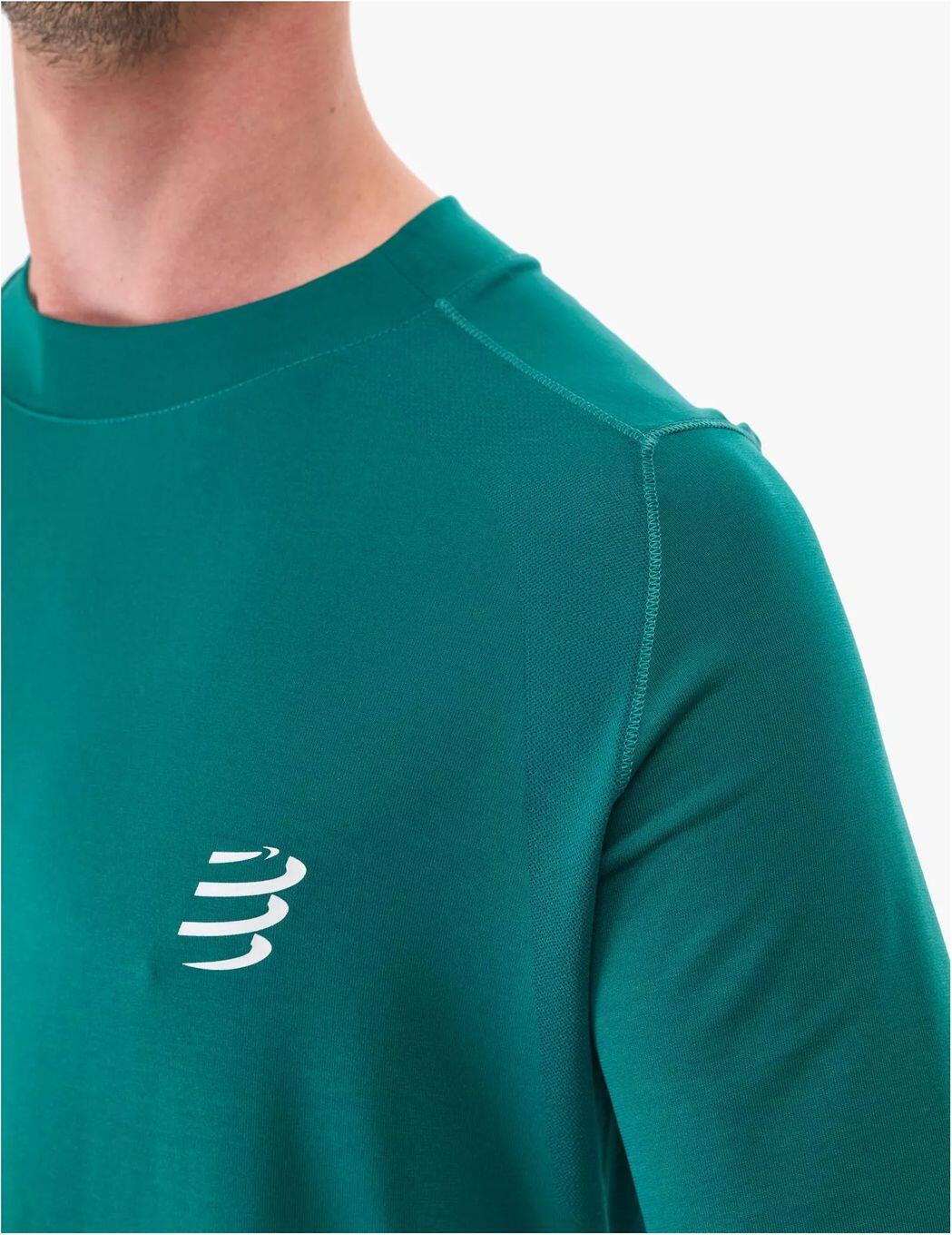 Maglia a maniche lunghe Compressport Performance Verde Scuro 4/4