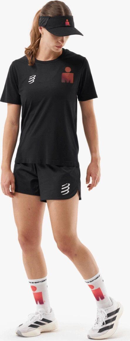 Damescompressport training Ironman 2025 Wit shirt met korte mouwen 4/7