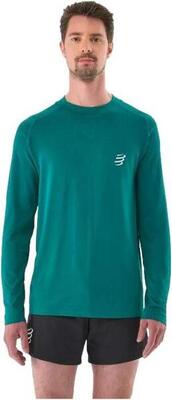 Compressport performance t-shirt lange mouwen donkergroen
