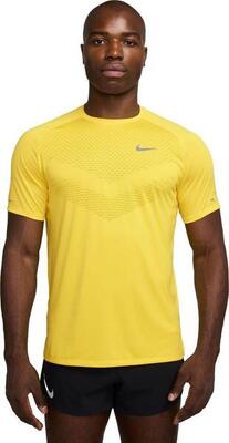 Heren nike dri-fit adv stride yellow jersey met korte mouwen