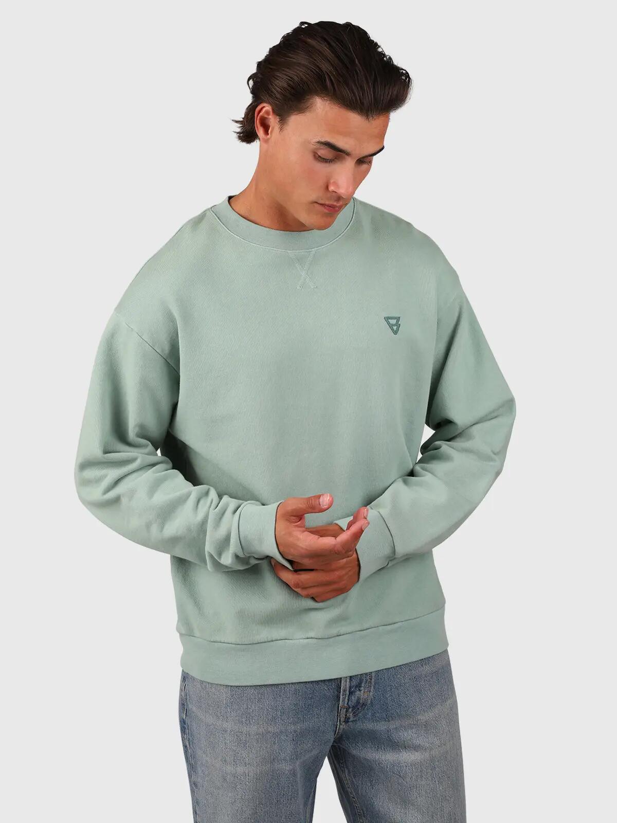 Beachwash Heren Trui Mode 100% Katoen Bottle Green 4/6