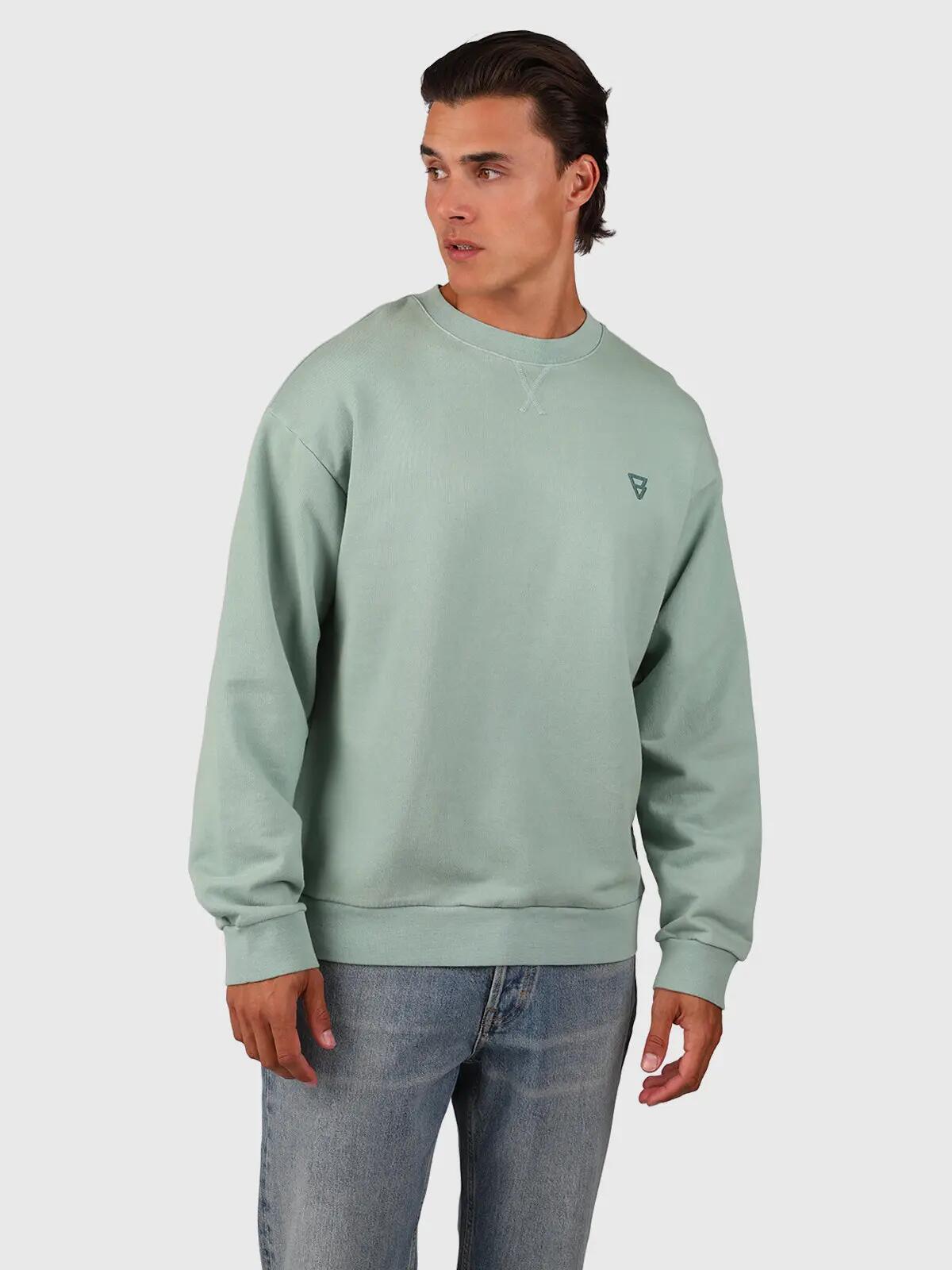 Beachwash Heren Trui Mode 100% Katoen Bottle Green 5/6