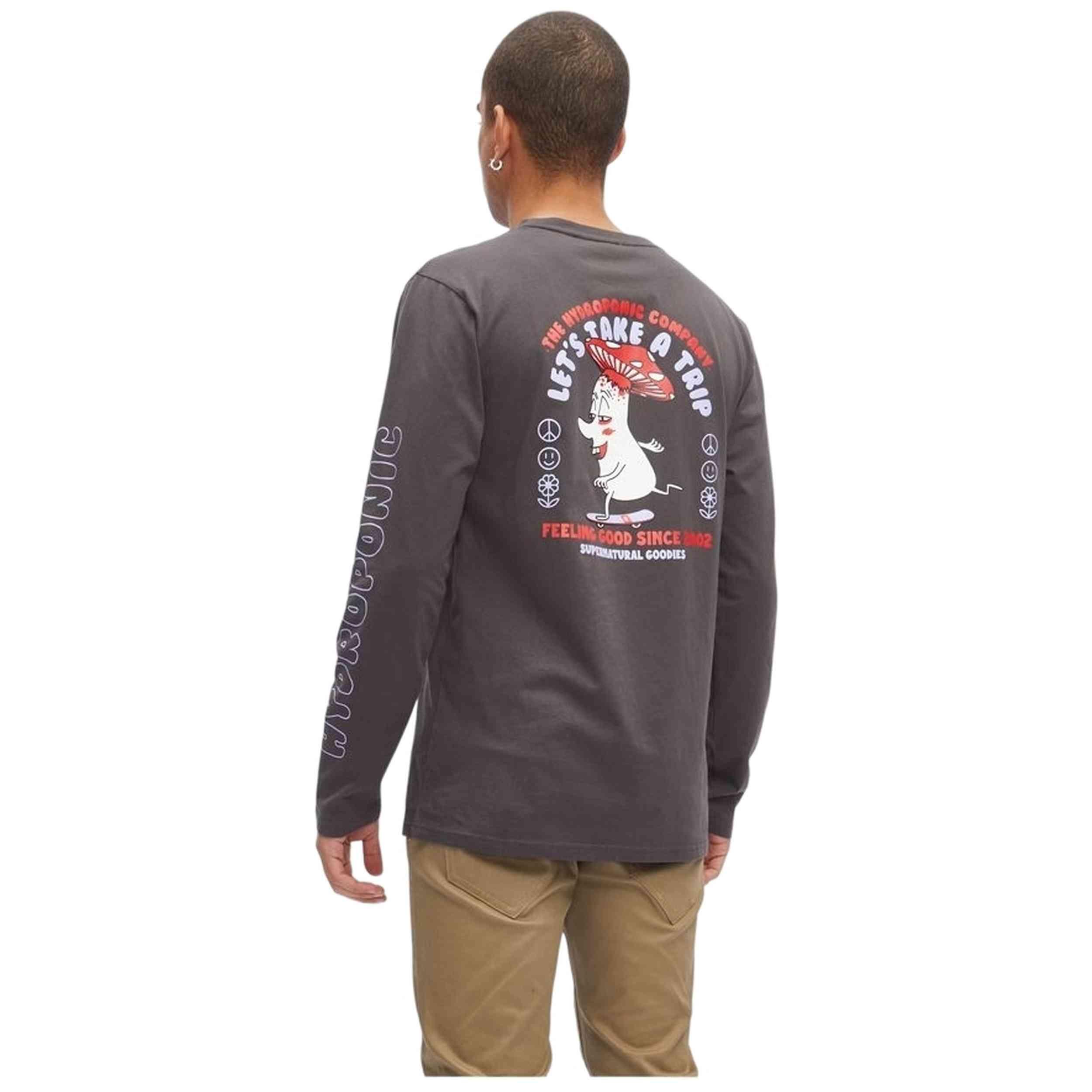 Sweater Hydroponic model Mushroom Charcoal voor mannen 2/5