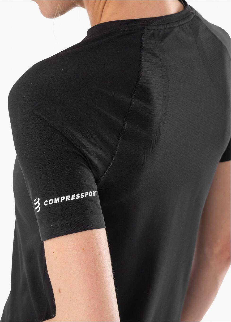 T-Shirt Running Compressport Trail Racing Noir Femme 4/4