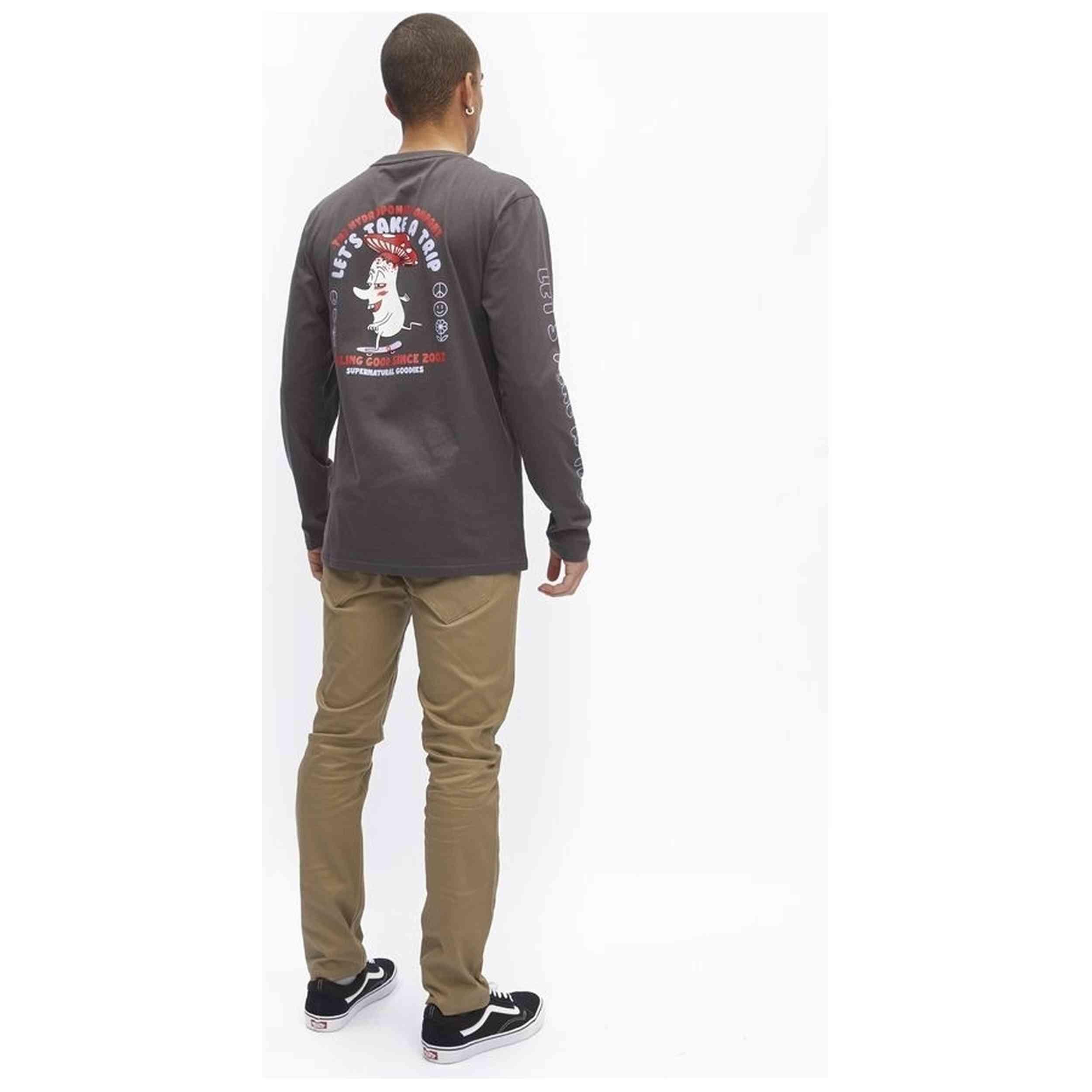 Sweater Hydroponic model Mushroom Charcoal voor mannen 4/5