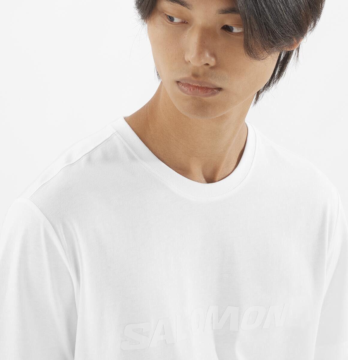 T-shirt manches courtes Salomon Logo Blanc Homme 3/4
