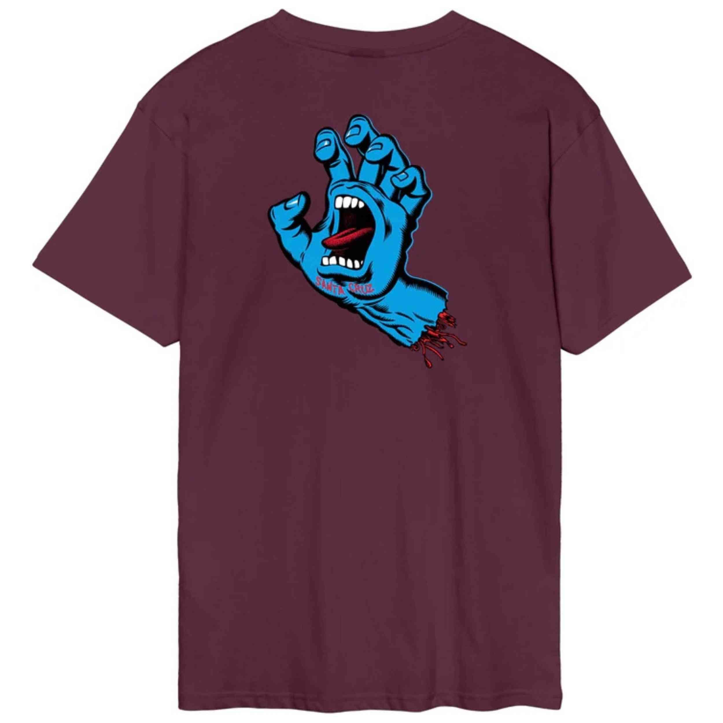 T-shirt Santa cruz modelo Screaming Hand Chest para unissex 2/2