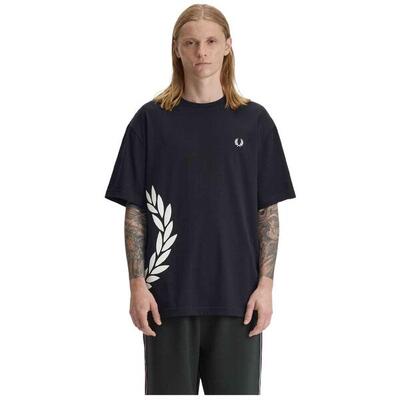 T-shirt met korte mouwen fred perry model textured laurel wreath t-s voor mannen