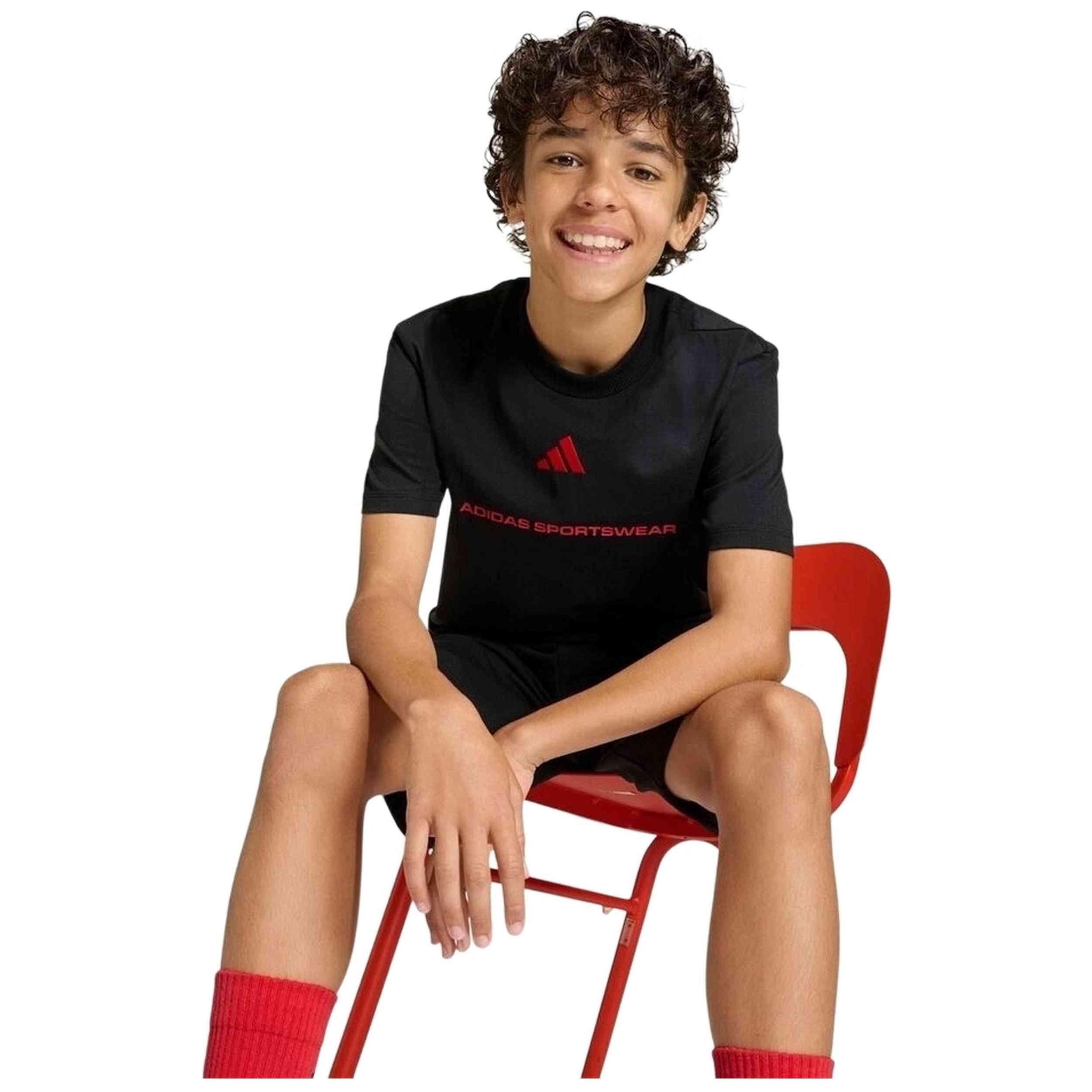 T-shirt Adidas modèle B SJ T pour unisexe enfants 2/3