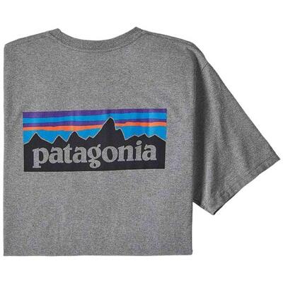 T-shirt met korte mouwen patagonia model p-6 logo responsibili-tee voor mannen