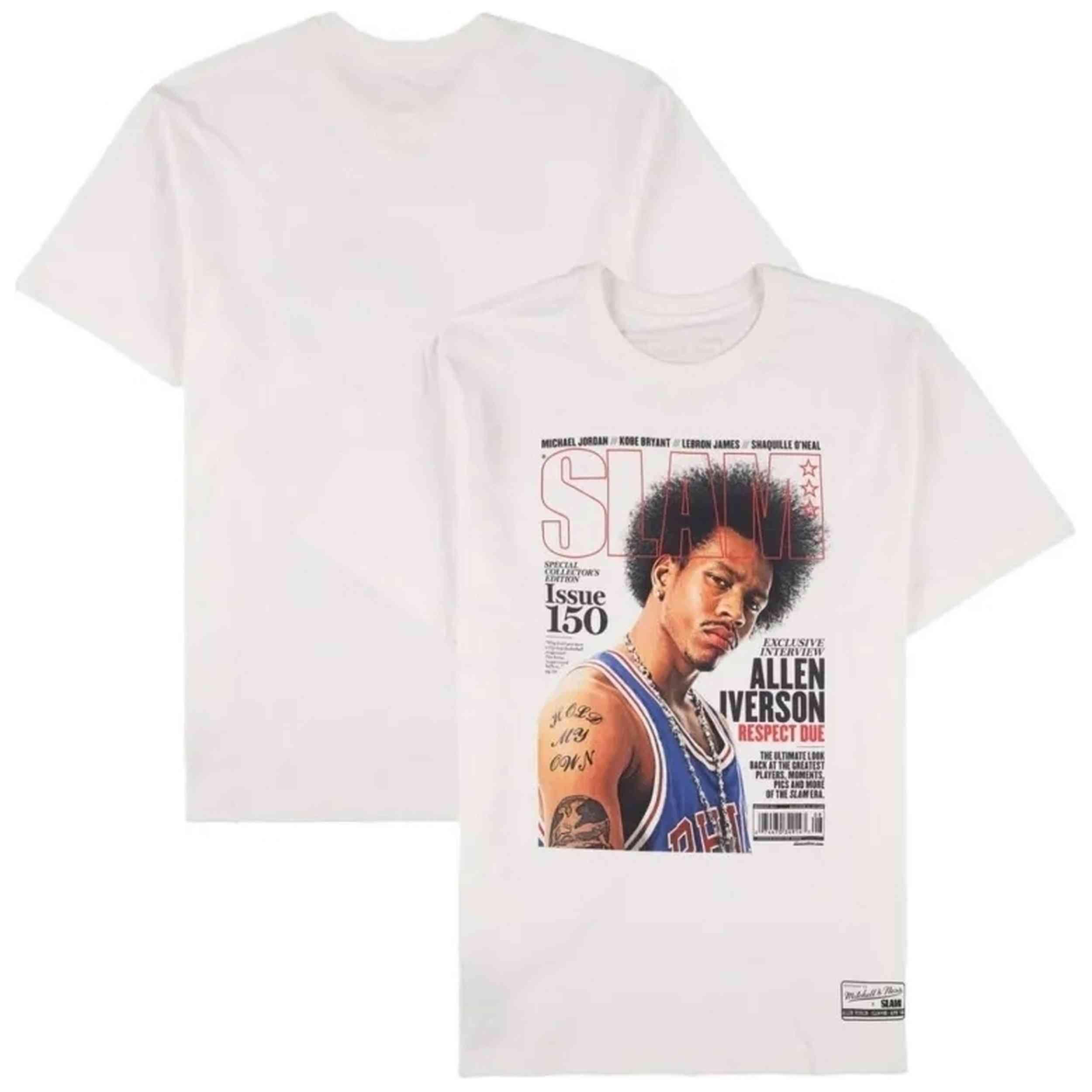 T-shirt Mitchell & ness modèle BMTRINTL1752-P76WHITAI pour homme 3/4