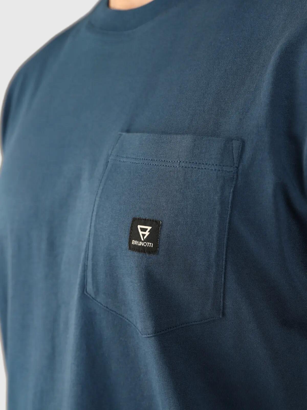 Axle-N Heren T-shirt Mode Regular fit Crewneck Blue 7/7