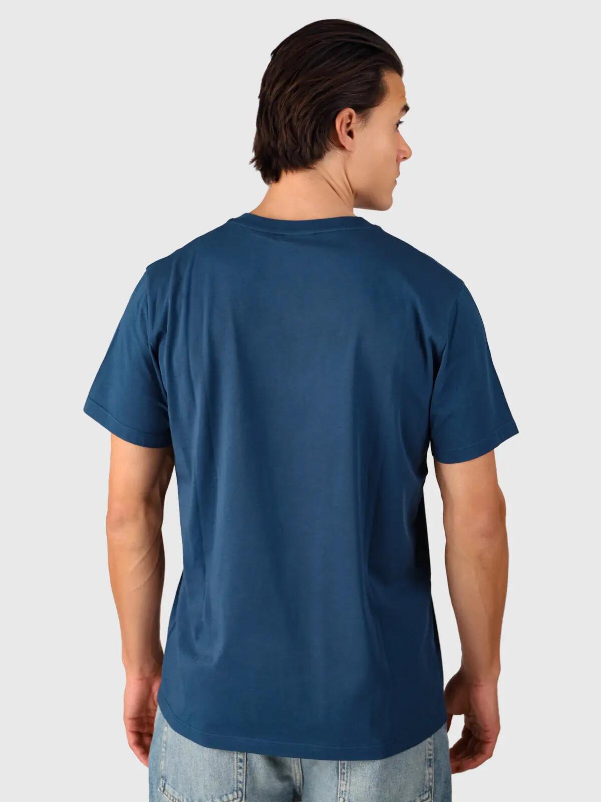 Axle-N Heren T-shirt Mode Regular fit Crewneck Blue 5/7