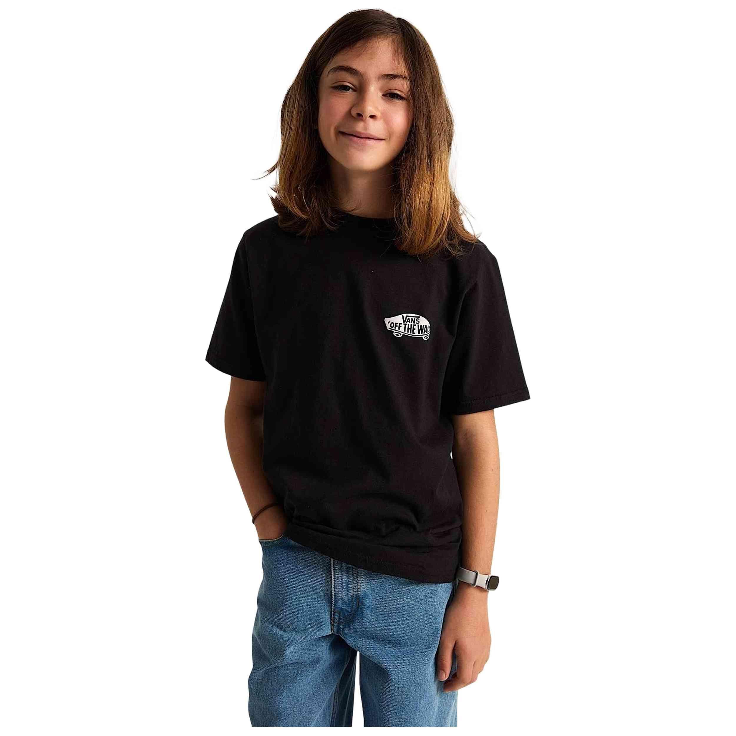 Camiseta de manga corta Vans modelo VN000T30BLK1 para niños unisex 3/5