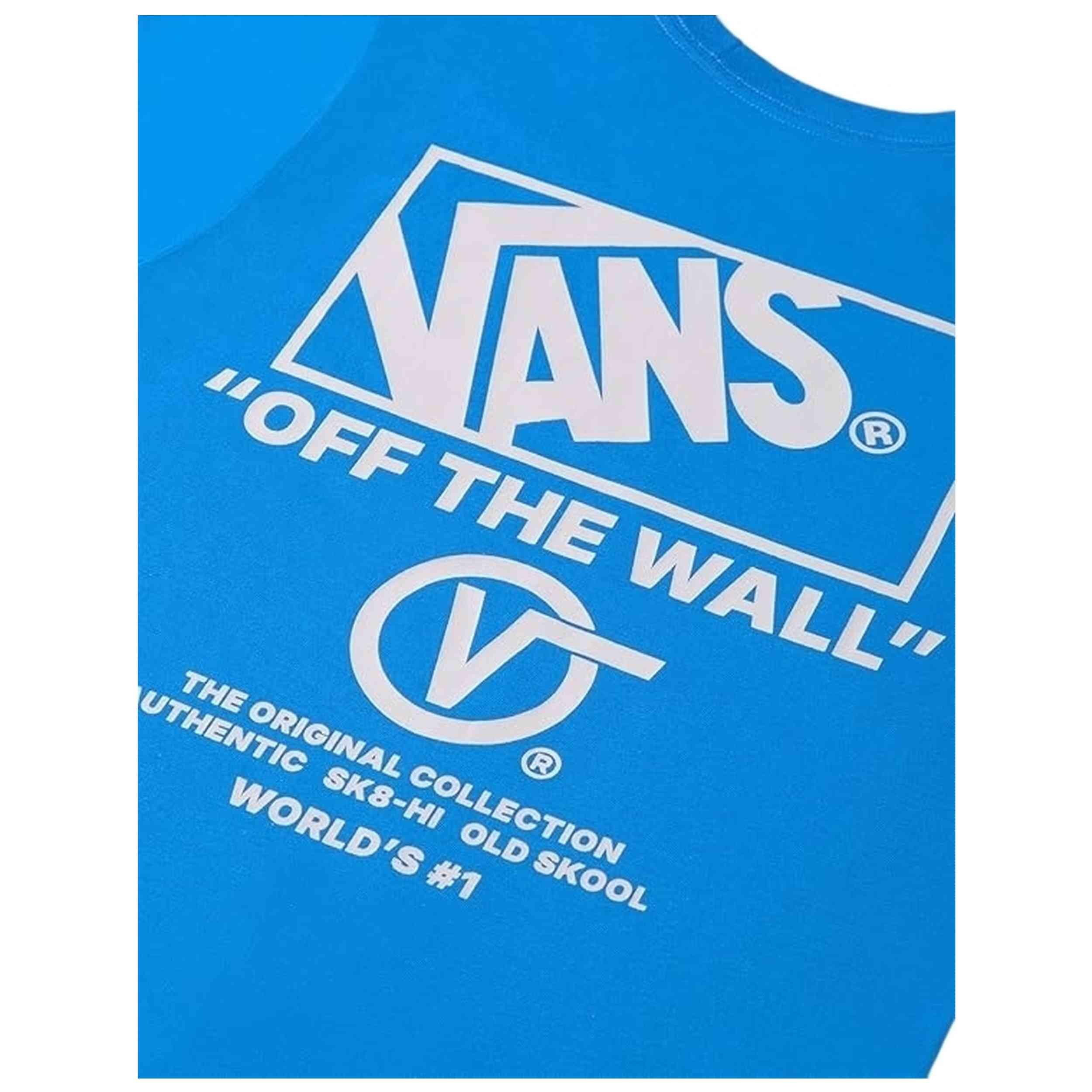 Kurzarmshirt Vans Modell Stacked Hi SS Bright Azure für unisex 3/3
