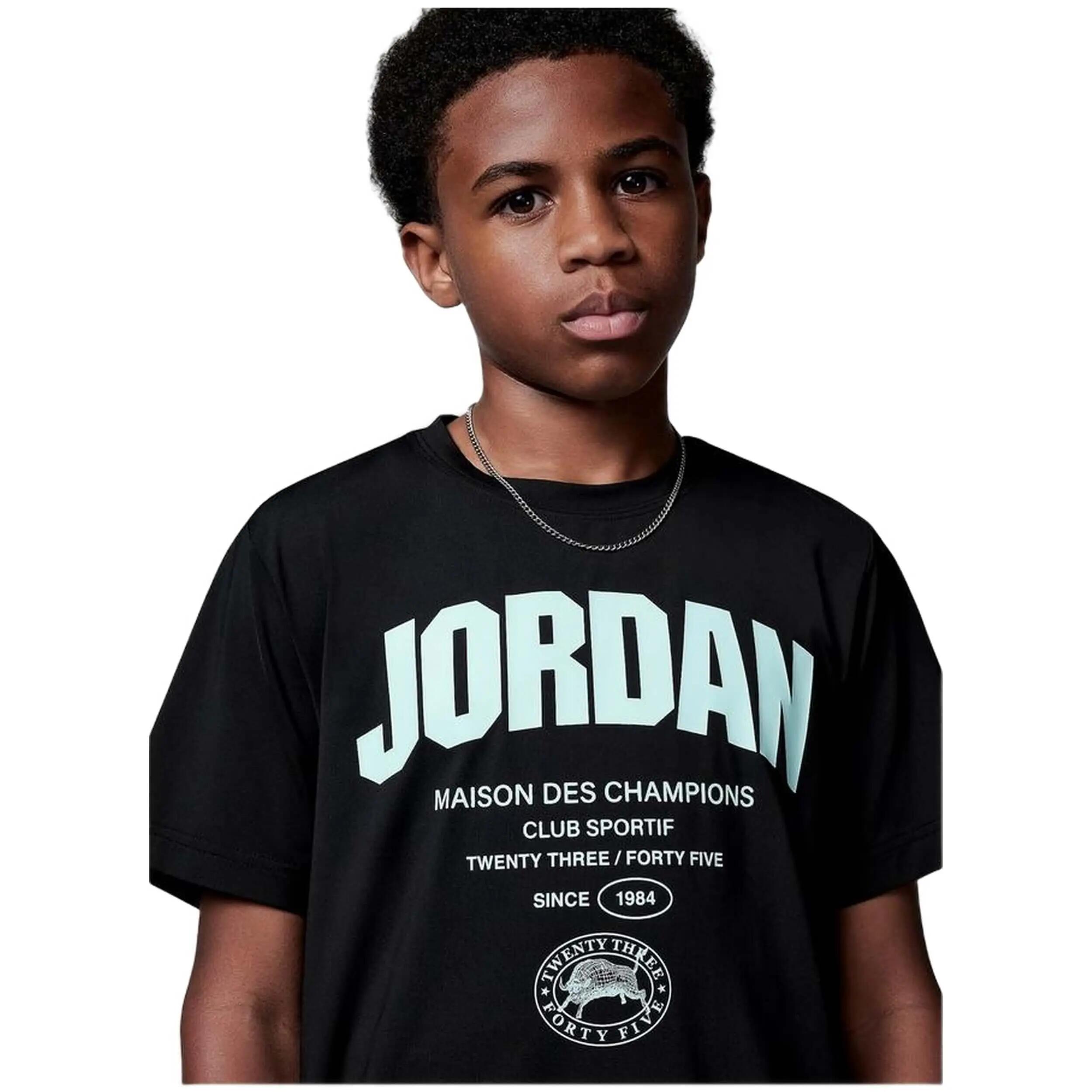 Camiseta de manga corta Jordan modelo 95D312-023 para niños 3/4