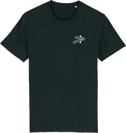 Unisex T-shirt Çois - Roubaix Wegwijzer - Zwart