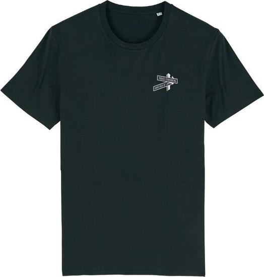 Unisex T-shirt Çois - Roubaix Wegwijzer - Zwart