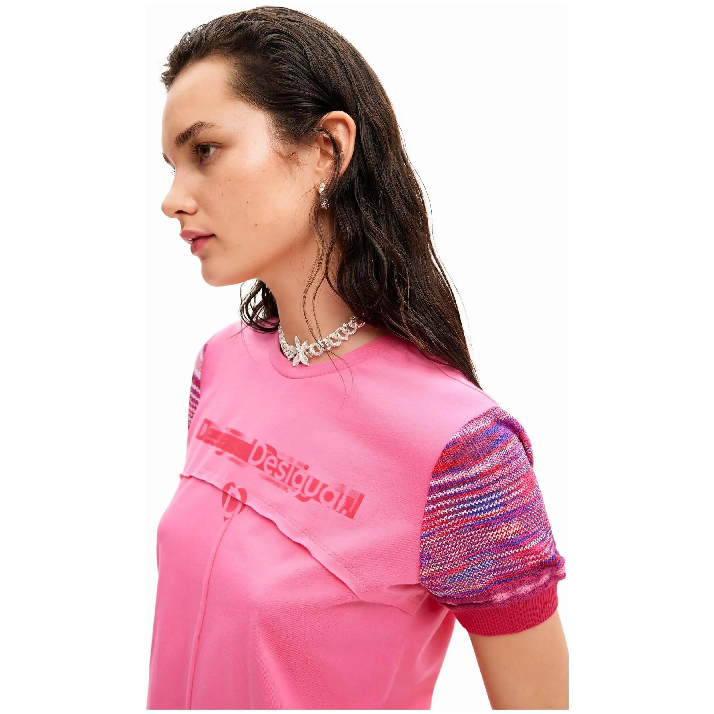 T-shirt met korte mouwen Desigual model 24SWTKB23059-PNK voor vrouwen 4/5